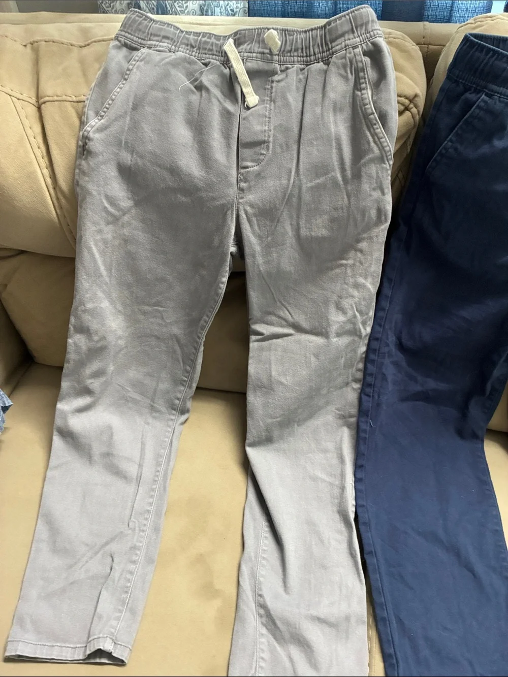 Kids Pull-On Jogger Pants - Gray and Navy